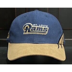 Vintage 90s SPL 28 St. Louis Rams Blue Gold Strapback Hat